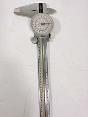 Helios Fowler 52-030-006 .001 Dial Caliper 6.5″ Stainless Steel WORKING F153 Ger
