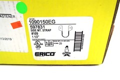 x100 ERICO CADDY 1 1/2″ Side Mount Strap #109 for CPVC Pipe 1090150EG / 597831