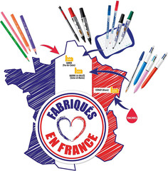 4 Colours Assorted Retractable Medium Point (1.0 Mm) Ballpoint Pens, 6 Pens and
