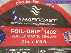 Qty = 2: Hardcast Foil-Grip Rolled Mastic Sealant 2″ x 100′ Rolls P/N 304099