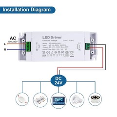 24V LED Driver 30 Watt, AC 100V-130V to 24 Volt Switching Power Supply Unit, …