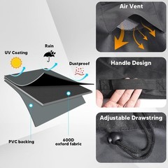 Outdoor Generator Cover 600D Oxford Fabric Waterproof UV Resistant Protection…