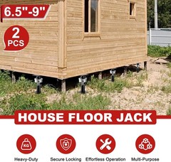 2X Heavy Duty House Floor Jacks 6.5-9″ Adjustable Screw Jacks For Home Leveling