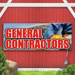 General Contractors Indoor Outdoor Banner Sign with grommets