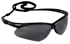 12 PAIR KLEENGUARD NEMESIS SAFETY GLASSES BLACK FRAME/SMOKE MIRROR LENS 25688