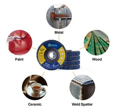 5 Pack 5”x7/8″ Paint Rust Removal Clean Angle Grinder New Poly Strip Disc Wheel