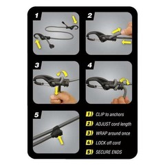 Nite Ize Kbb5-01-R3 Adjustable Bungee Cord, Carabiner, 28 In.L