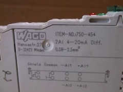 750-454 Wago PLC Slice I/O System 2 Channel Analog Input 750454