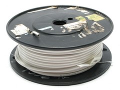 M22759/11-10-9 10AWG, Silver Plated, PTFE Teflon Jacketed Wire, White, 100ft