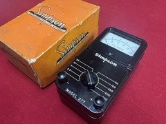 Classic Simpson 377 DC Voltmeter Analog Meter w/ Original Box!