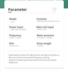 Dental Ultrasonic Piezo Scaler w/ 2 Water Bottles Handpiece fit EMS Woodpecker
