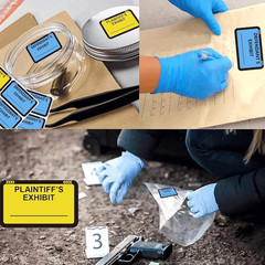 Legal Yellow Plaintiff’S Exhibit Blue Defendant’S Exhibit Stickers 1.65 X 1 Inch