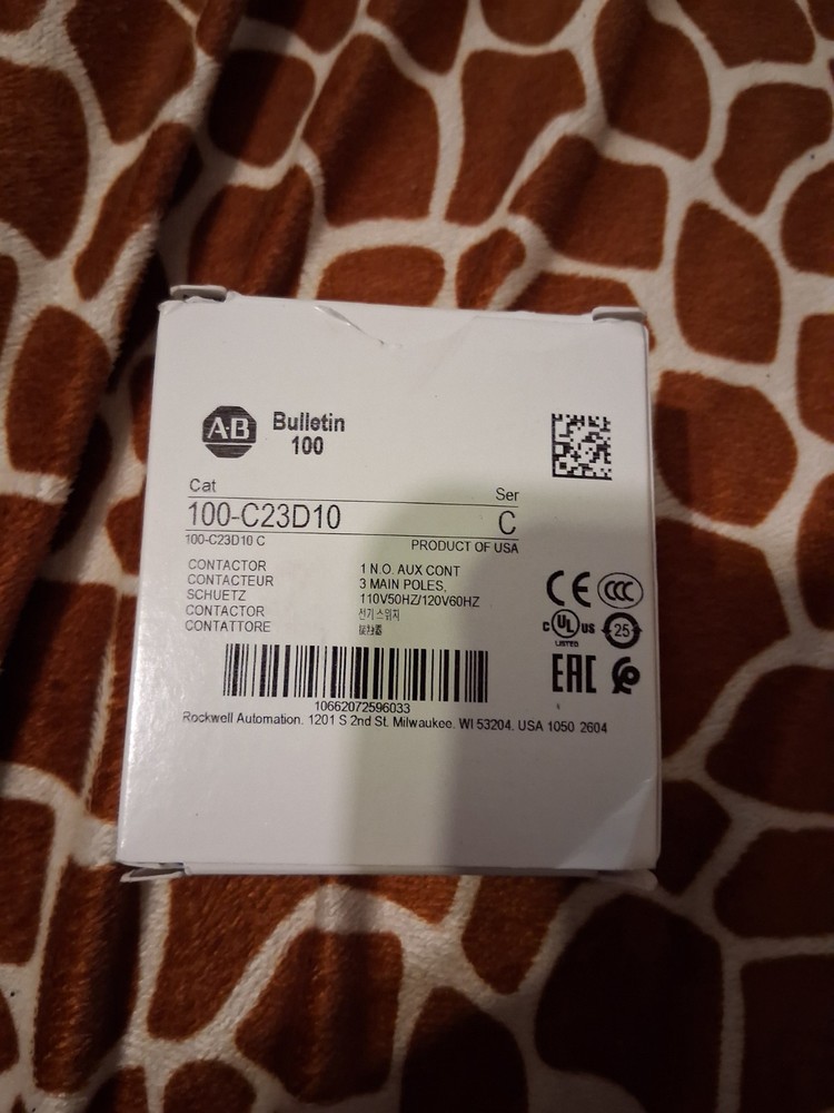 Allen-Bradley 100C23D10 Ser.C 23 Amp 120VAC Standard Contactor