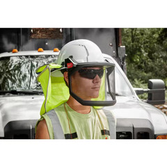 BOLT White Type 1 Class C Full Brim Vented Hard Hat with 4 Point Ratcheting Susp