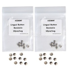 AZDENT Dental Orthodontic Lingual Buttons For Bondable Round 10Pcs/Box
