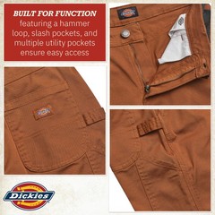 Dickies Womens Straight Leg Carpenter Work Pants Size Down For Ideal Fit Size