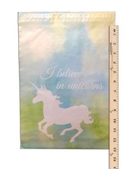 10″ x 13″ Pink and Blue Unicorn Poly Mailers -Designer Flat Shipping Mailer Bags