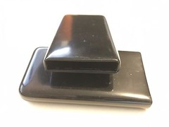4 Push-On Flat Vinyl Caps Fits 1/4″ Flat Rod Stock 1.5″ Wide 3″ Deep, Handle