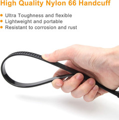 Coitak Flex Cuffs, 10 PCS Zip Tie Handcuffs, Double Locking Zip Ties Restraints,