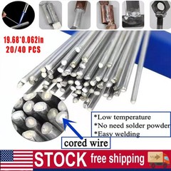 Aluminum Welding Rod Low Temp Flux-Cored Repair Alloy Fix Easy Brazing 20/40PCS