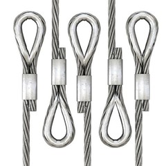 200Pcs Crimping Loop Sleeve for 1/32″ Wire Rope Double Ferrule Wire Rope Sleeve
