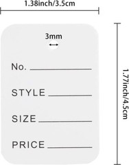 900 Pcs Price Tags, Clothes Size Tags Coupon Tags Making Tag White Store Tags Cl