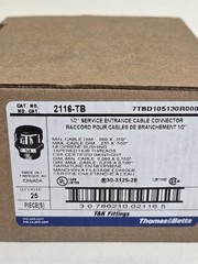 Thomas&Betts 2116-TB 1/2 Service Entrance Cable Connector Box Of 25