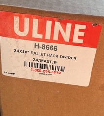 U-Line 24×10” Pallet Rack Dividers – No Tool Installation – 24 MASTER