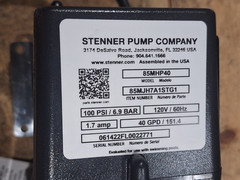 STENNER 85MHP40 PERISTALTIC PUMP 85MJH7A1STG1 120V 100PSI 40GPD 4NA13