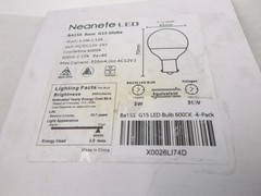 8 Pack Neanete G15 Globe LED Light Bulbs BA15S 3W 12-24V Cool White 6000K