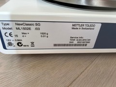Mettler digital lab scale balance analytical ML1502E NewClassic SG 1500g 10 mg