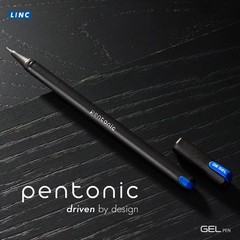 Pentonic 0.6 mm Gel Pen Blue Ink Set of 2 for Smooth Writing