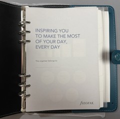 Filofax A5 Original Organiser Planner Notebook Dark Aqua Leather – 022383