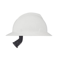 MSA Safety 475369 V-Gard Full Brim Hard Hat, Slotted, Type 1, Class E, Fas-Trac