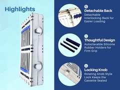 7 Instruments Heavy Duty Sterilization Cassette Tray 7″X4″X1.4″ ARTMAN
