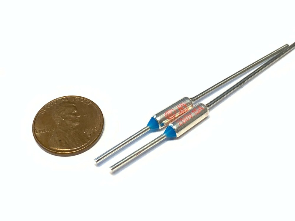 2 Pieces TF 155C 311F Thermal Fuse cutoff ry mini micro metal 15A 250V A30