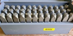 Markrite 36pc 5/16″ Letter & Number Reverse Stamp Punch Set Alloy Steel Metal