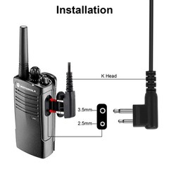 PTT Mic Swivel Earpiece for Motorola Radio Walkie Talkies CP200 CLS1410 CLS1110