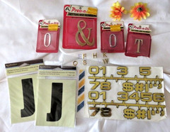 NEW Hy-Ko Vinyl Numbers and Letters Different sizes-Self Adhesive Lot-over 400!