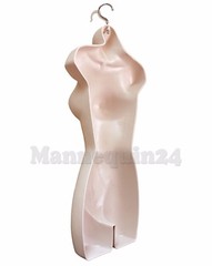 3 PACK FLESH FEMALE MANNEQUIN DRESS FORMS w/ HANGERS – WOMEN HANGING TORSOS