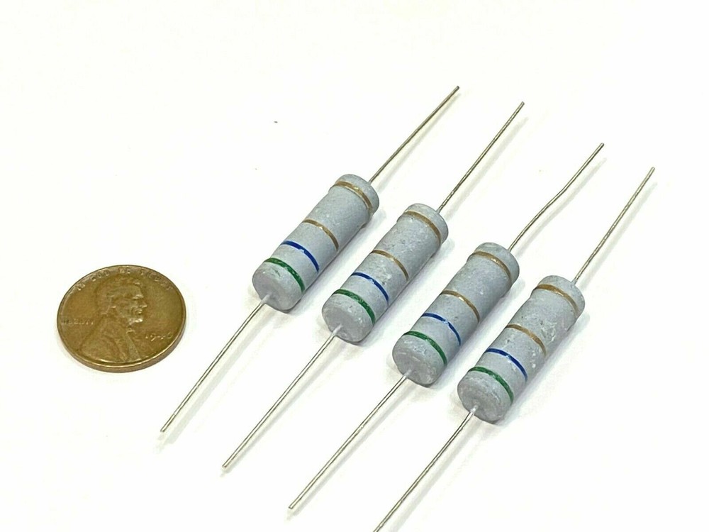 4 Pack 1.5k ohm 1k5 Metal Oxide Film Resistor 5W 5 Watt ±5% Tolerance 4x G146