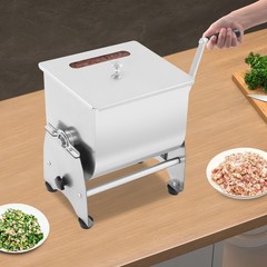 Manual Meat Mixer 22 lbs 201 Stainless Steel Tilting Sausage Mixer With Crank