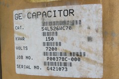 GE 54L526WC70 Dielektrol Capacitor 8.12µF 7200v 1ph 95kV BIL 150kVAr