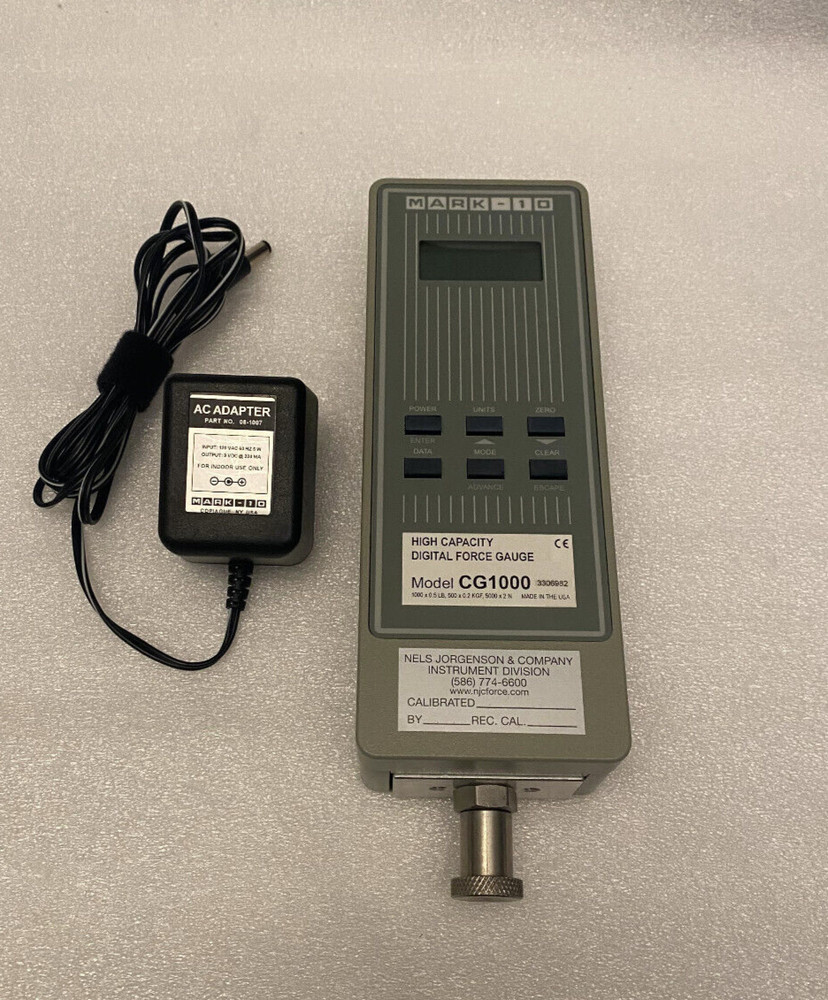 Mark-10 Model CG1000 High Capacity Digital Force Gauge GCL 1k RS-232 + Power AC