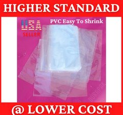 500 to 3000 pcs 4×6″, 6×6″, 6×7″ up to 8×12″ PVC Heat Shrink Wrap Film Flat Bags