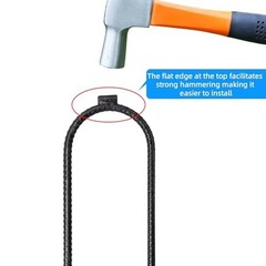 Heavy Duty U-Shaped Rebar Stakes 10″x3″ – Ground Anchor for Trampoline, Garden,