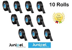 Junipel Utility Grade Vinyl PVC Electrical Wire Tape 3/4 in. X 66 ft. 10 ROLLS