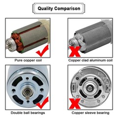 895 DC Motor High Torque 12V 6000 RPM High Speed Double Ball Bearing Drill