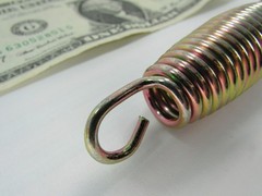 1-Pc Steel Extension Springs, 3.55″ Grip Length, .102″ Wire Dia., End Hook /Ring