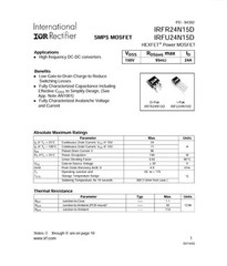 15 Each NEW IRFU024 INTERNATIONAL RECTIFIER **NOT CHINESE or UNBRANDED**